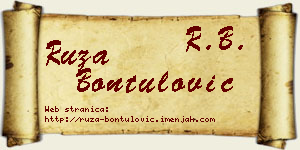 Ruža Bontulović vizit kartica